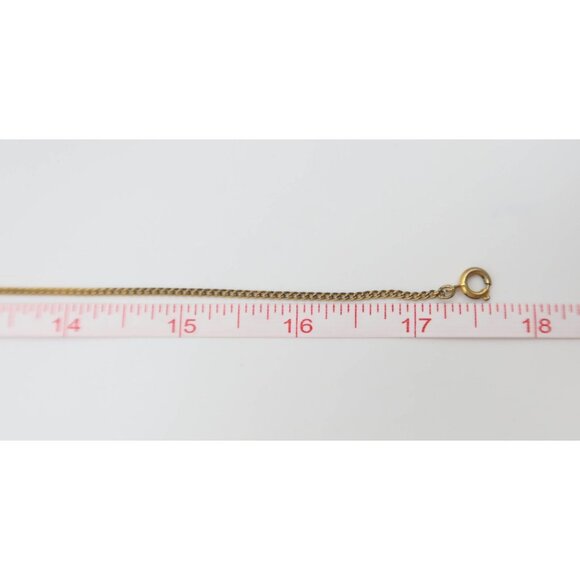 Vintage 70s MODE ART Cream Enamel Butterfly Gold Tone Chain Pendant Necklace - Picture 7 of 8